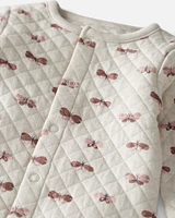 Baby Quilted Double-Knit Jumpsuit Made with Organic Cotton Butterflies