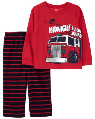 2-Piece Firetruck Fleece Pyjamas