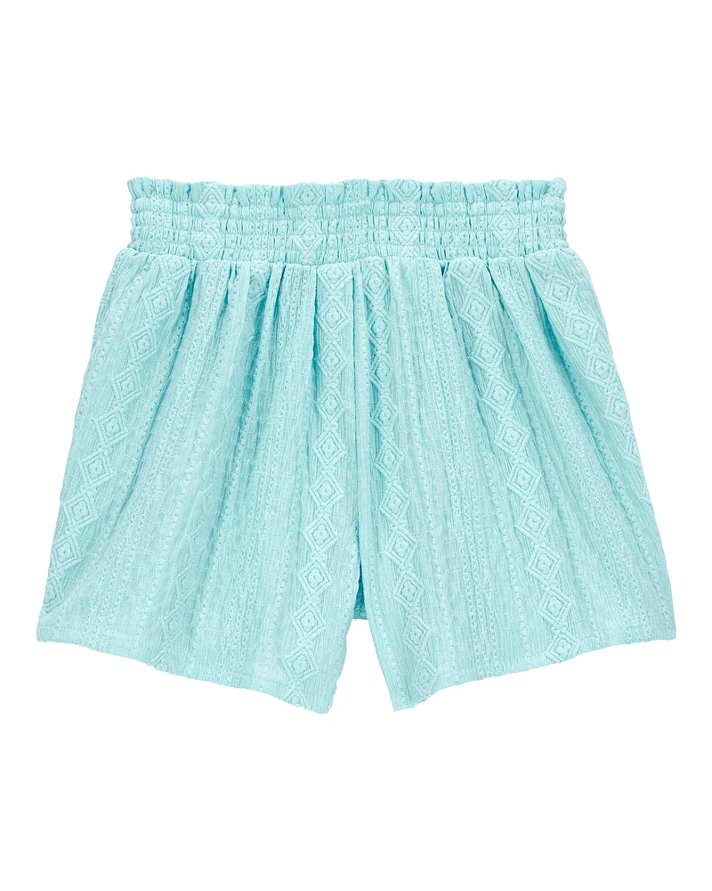 Kid Pull-On Smocked Shorts