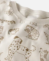 Kid Pet Print Organic Cotton 2-Piece Pyjamas