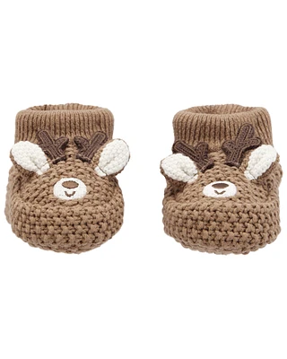 Baby Reindeer Crochet Booties