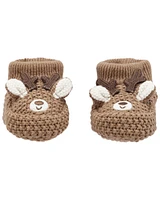 Baby Reindeer Crochet Booties