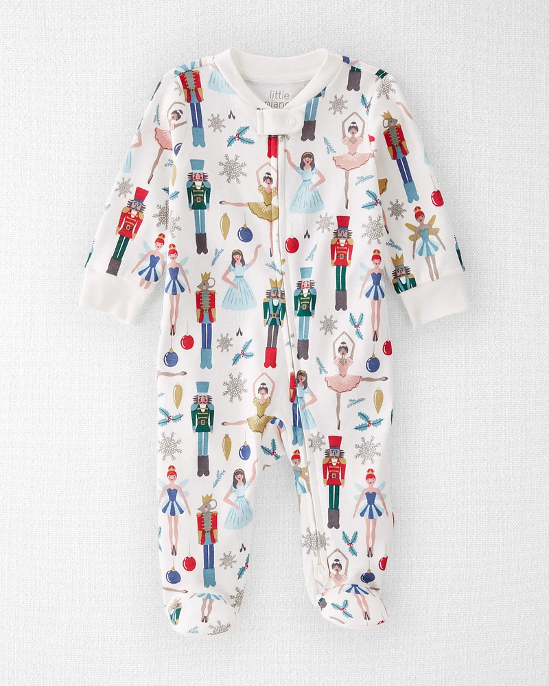 Baby Organic Cotton Sleeper Pyjamas Holiday Nutcracker