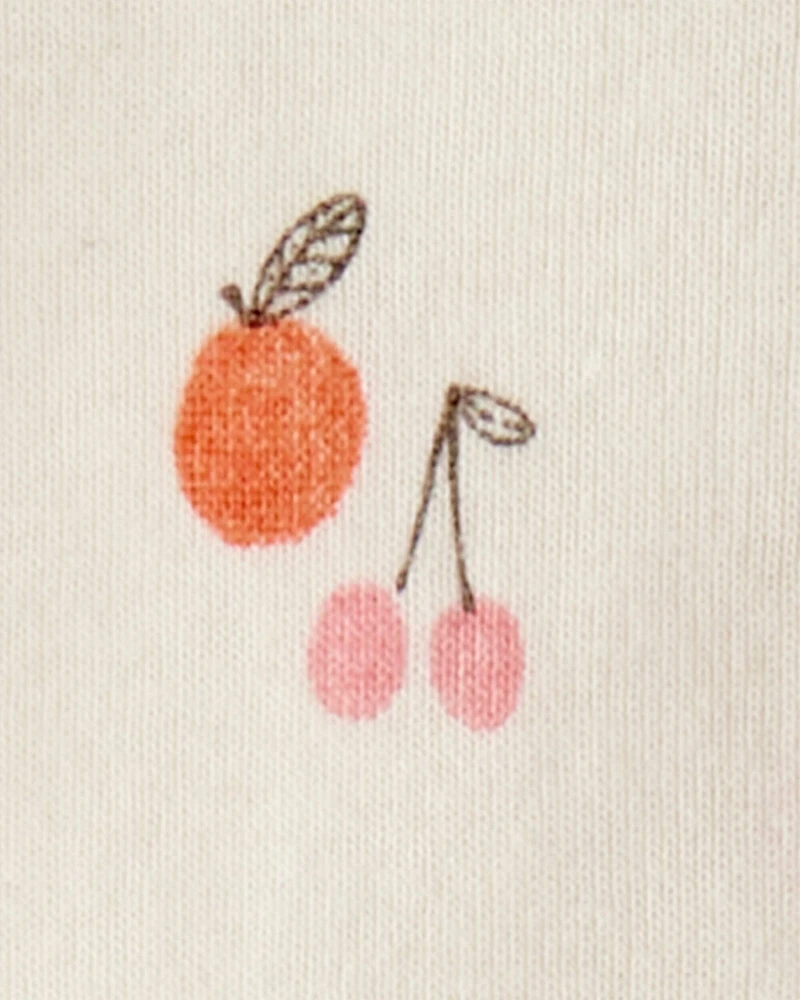 Toddler Fruit Print Organic Cotton 2-Piece Pyjamas