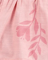 Kid Floral Sun Short - Pink