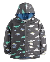 Dinosaur Colour Changing Rain Jacket - Grey
