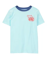 Kid That's Fire Short-Sleeve Graphic Tee - Turquoise