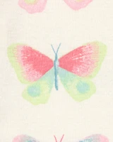 Toddler Butterfly Print Snug Fit Cotton 4-Piece Pyjamas