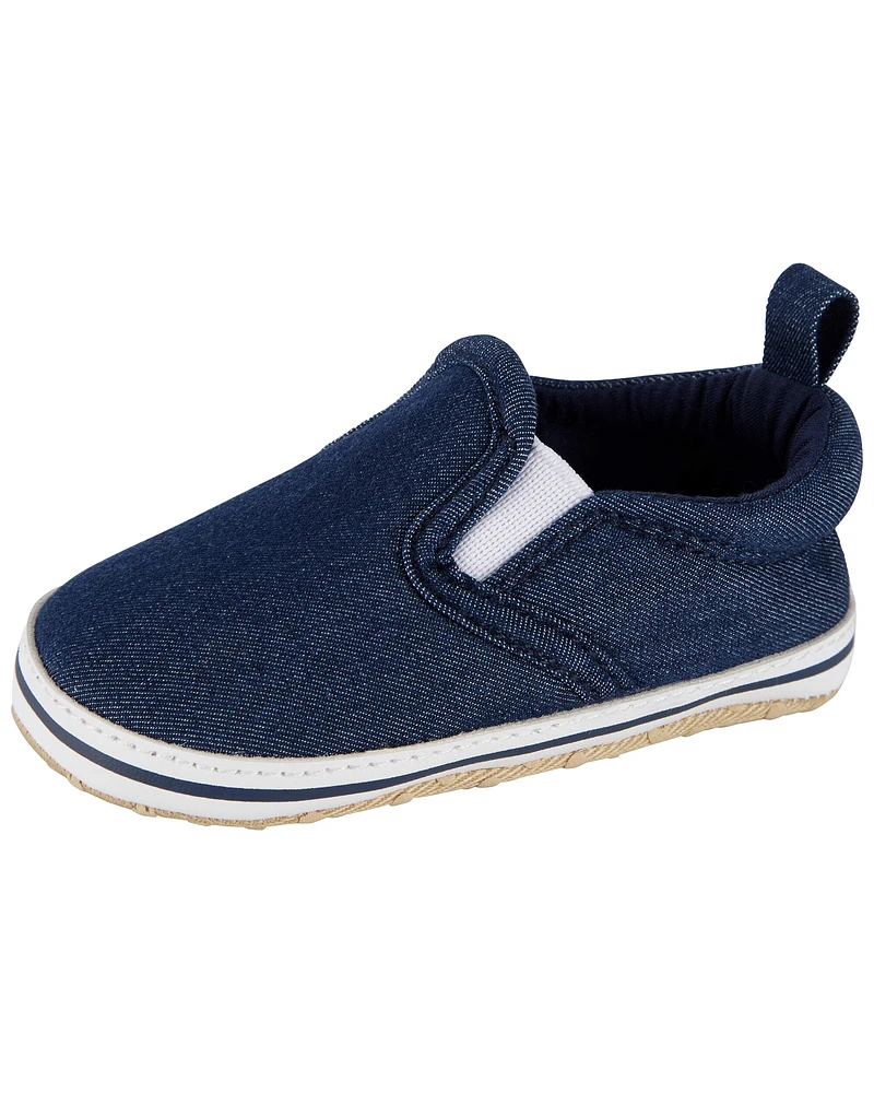 Chambray Slip-On Shoes