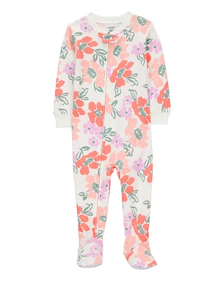 Baby 1-Piece Floral 100% Snug Fit Cotton Footie Pyjamas