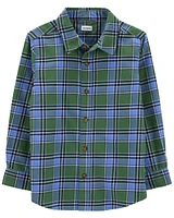 Plaid Button-Front Shirt