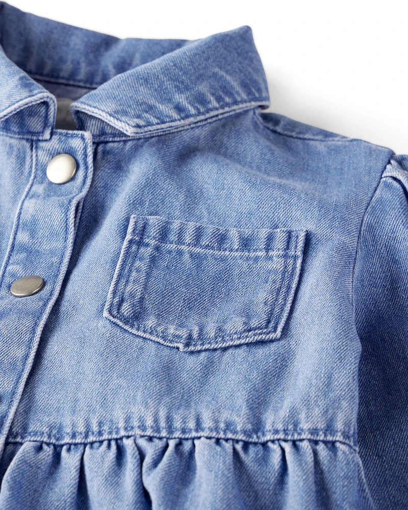 Baby Organic Cotton Chambray Dress