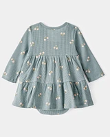Baby Floral Thermal Bodysuit Dress