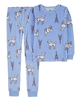 Kid 2-Piece Fuzzy Velboa Poodle Pyjamas