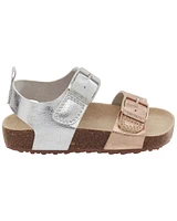 Toddler Buckle Faux Cork Sandals