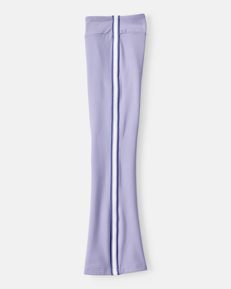 Girls Knit Flare Active Pants - Blue