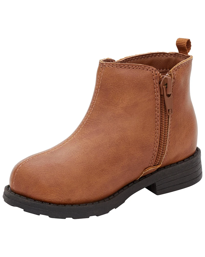 Kid Faux Leather Chelsea Boots