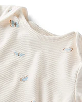 Baby Girl 2-Piece Organic Cotton Ribbed Knit Set Butterfly Breeze Print