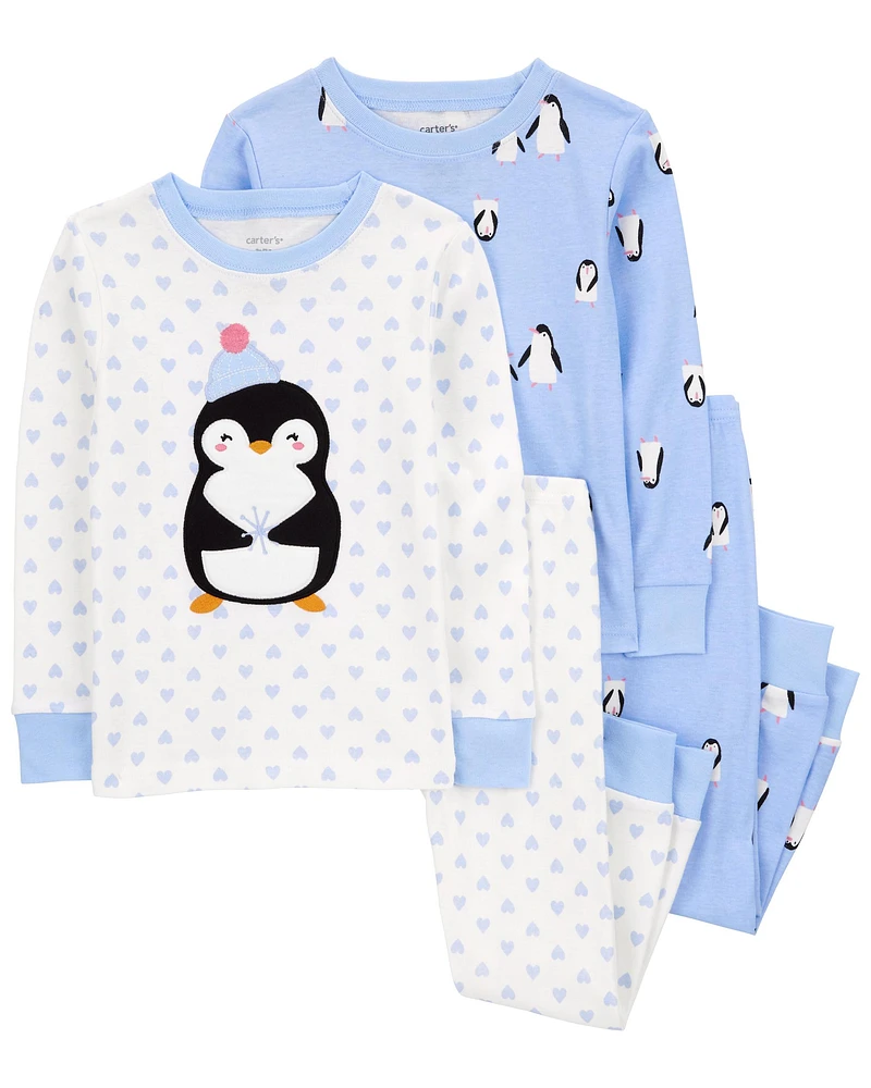 Baby 4-Piece Penguin 100% Snug Fit Cotton Pyjamas