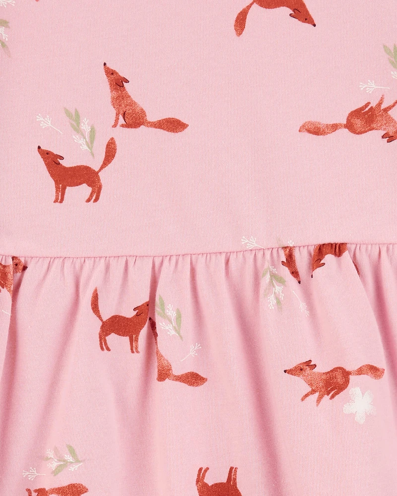 Toddler Fox Jersey Dress