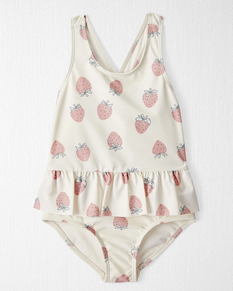 Toddler Recycled Strawberry-Print Swimsuit
