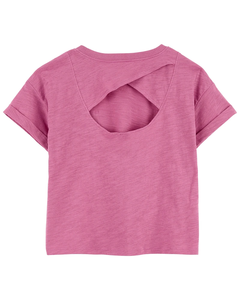 Kid Slub Jersey Open Back Top