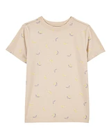 Kid Banana Print Woven Short-Sleeve Tee