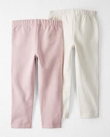 Toddler 2-Pack Microfleece Leggings Made with Recycled Materials