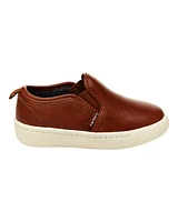 Toddler Faux Leather Casual Sneakers