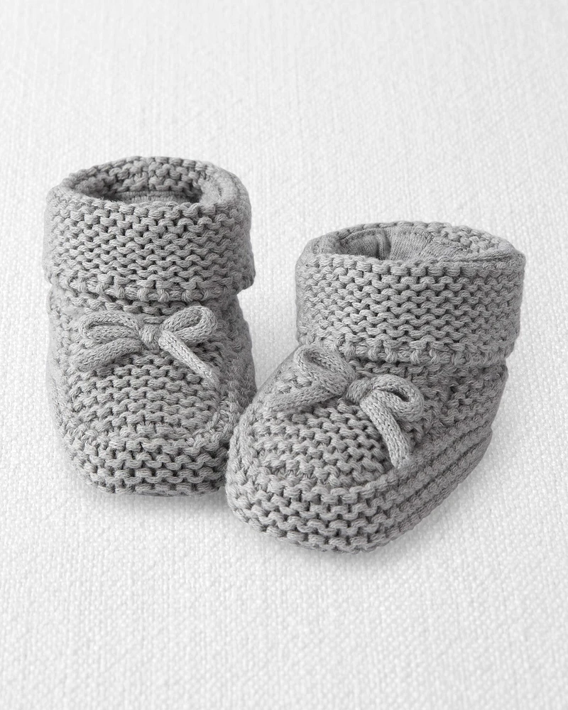 Baby Organic Cotton Crochet Booties