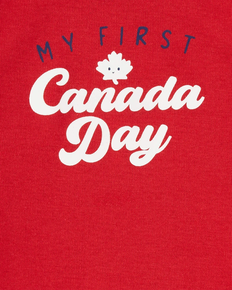 Baby My First Canada Day Bodysuit - Red