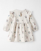 Baby Organic Cotton French Terry Dress Berry Blossom Print