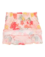 Baby 2-Piece Ribbed Tank & Floral Pull-On Skort Set - Pink