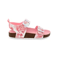 Toddler Tie Dye Buckle Footbed Sandals