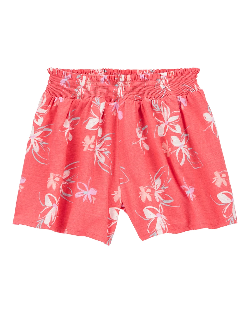 Kid Floral Flowy Pull-On Shorts