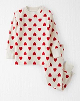 Baby Organic Cotton Pyjamas Set Hearts