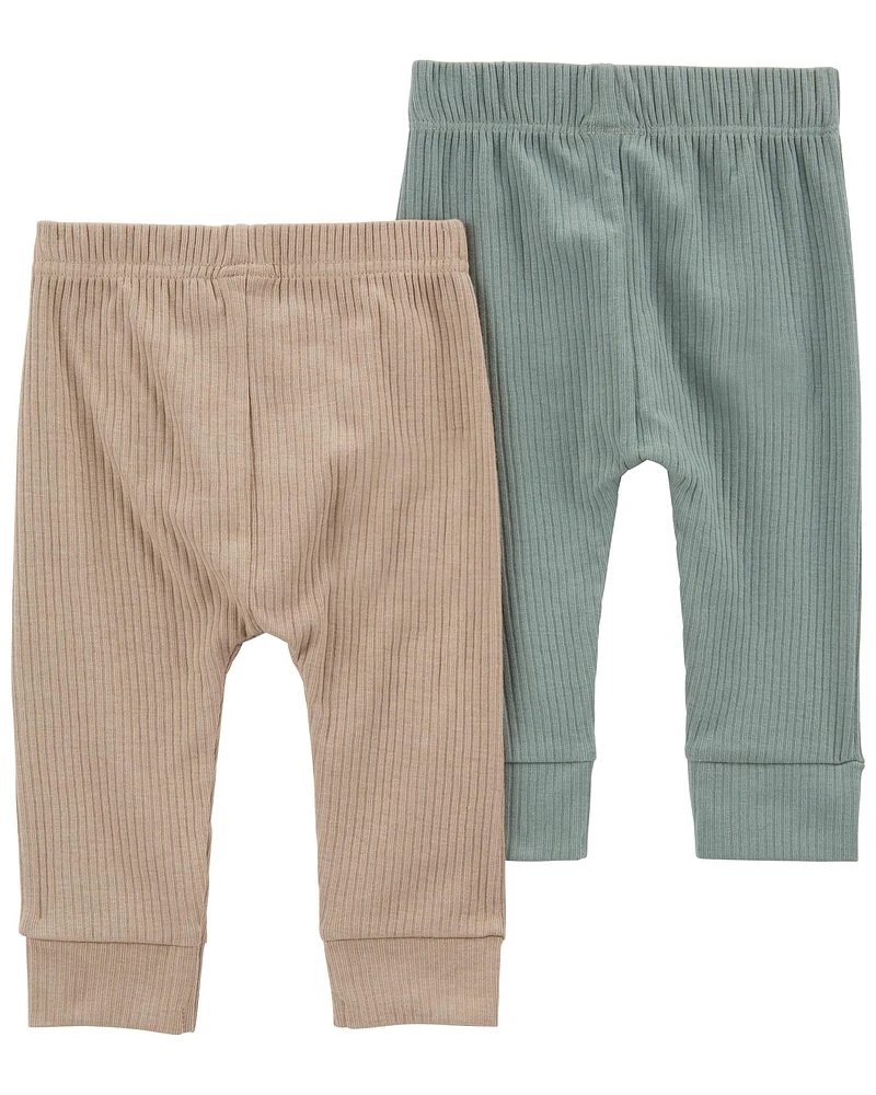 Baby 2-Pack Pull-On Drop Needle Pants