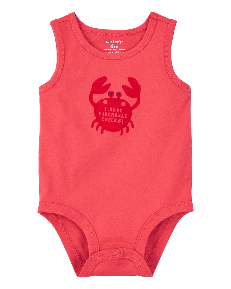 Baby Pinchable Cheeks Crab Bodysuit