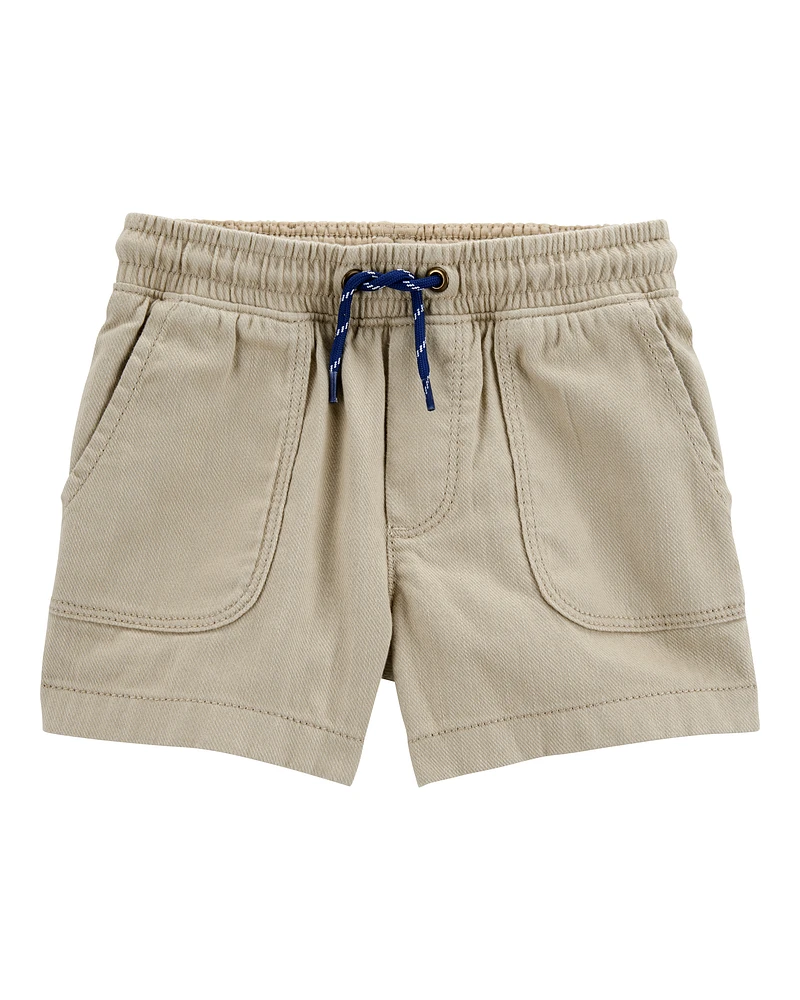 Baby Cotton Blend Shorts - Khaki