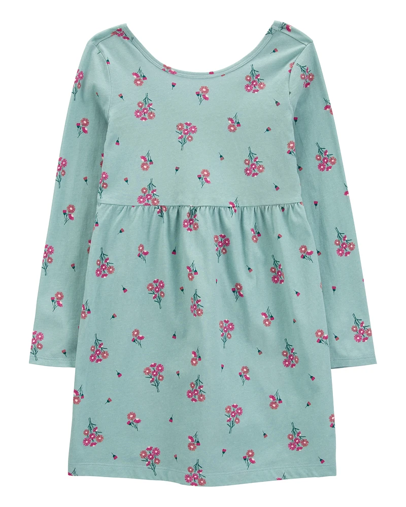 Kid Floral Jersey Dress