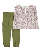 Baby 2-Piece Floral Top & Pant Set