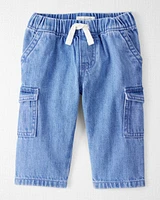 Baby Organic Cotton Chambray Cargo Pants