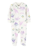 Baby Girl Floral 2-Way Zipper Cotton Sleeper