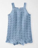 Baby Organic Cotton Pointelle Romper