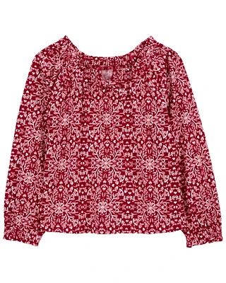 Kid Floral Jersey Blouse