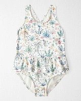 Toddler Recycled Tropical Print Swimsuit