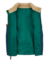 Kid Colourblock Zip-Up Puffer Vest