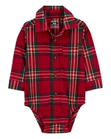 Baby 3-Piece Plaid Dress Me Up Set