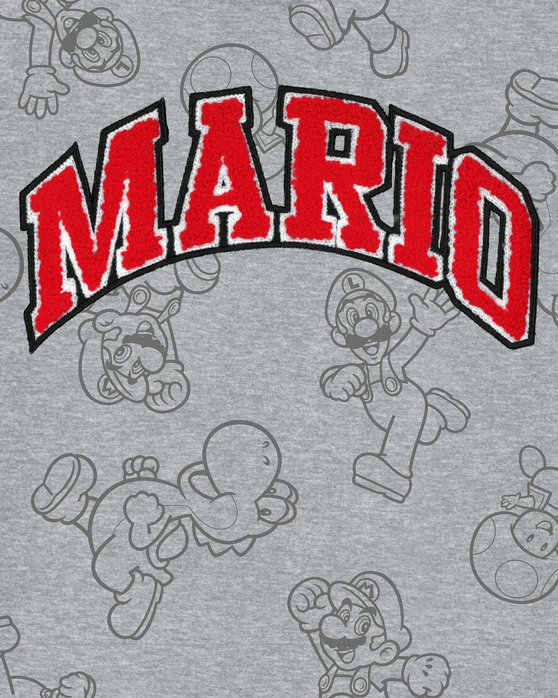 Kid Super Mario Bros Pullover - Grey