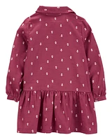 Toddler Long-Sleeve Shirt Peplum Dress